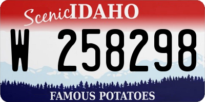 ID license plate W258298