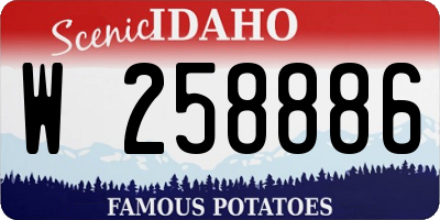 ID license plate W258886