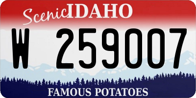 ID license plate W259007