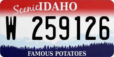ID license plate W259126