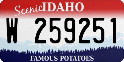 ID license plate W259251