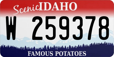 ID license plate W259378