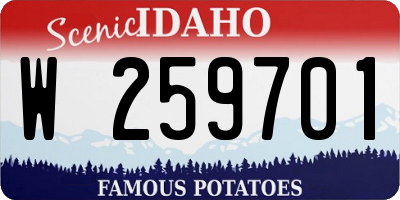 ID license plate W259701