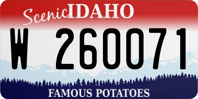 ID license plate W260071