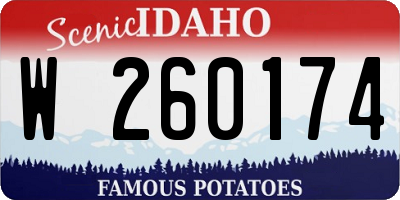 ID license plate W260174