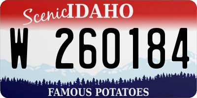 ID license plate W260184
