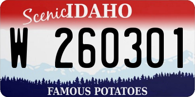 ID license plate W260301