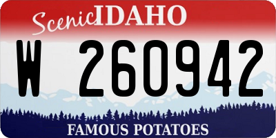ID license plate W260942