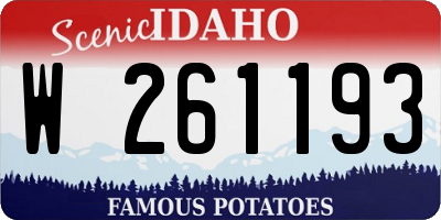 ID license plate W261193