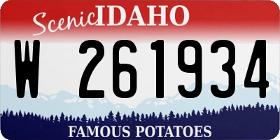 ID license plate W261934