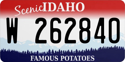 ID license plate W262840