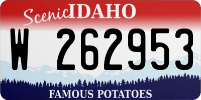 ID license plate W262953