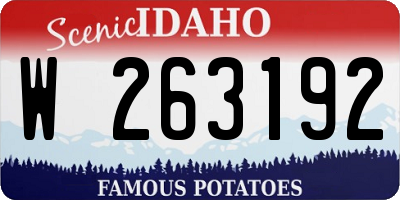 ID license plate W263192