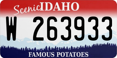ID license plate W263933