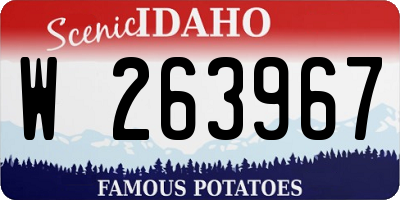 ID license plate W263967