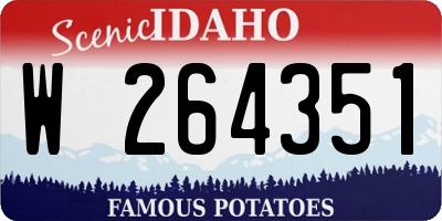 ID license plate W264351