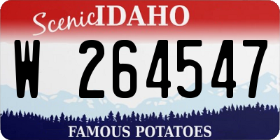 ID license plate W264547