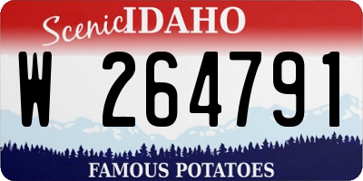 ID license plate W264791