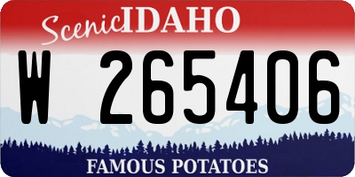 ID license plate W265406