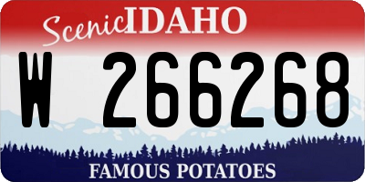 ID license plate W266268