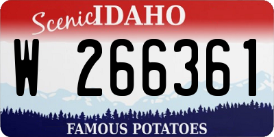 ID license plate W266361