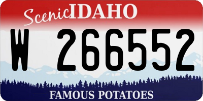 ID license plate W266552