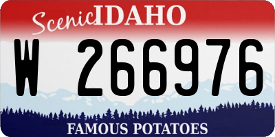 ID license plate W266976