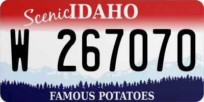 ID license plate W267070