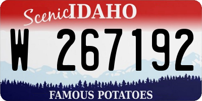 ID license plate W267192