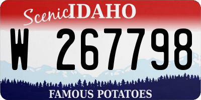 ID license plate W267798
