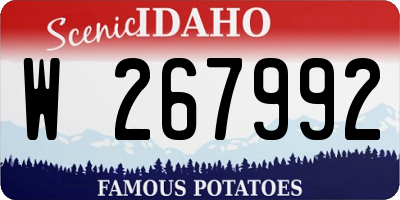 ID license plate W267992