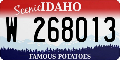 ID license plate W268013