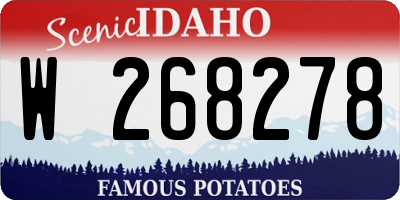 ID license plate W268278
