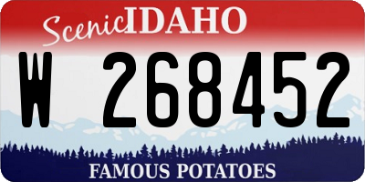 ID license plate W268452