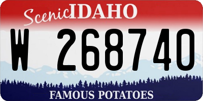 ID license plate W268740