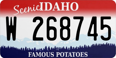 ID license plate W268745