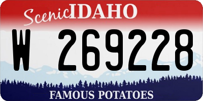 ID license plate W269228
