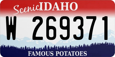 ID license plate W269371
