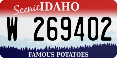ID license plate W269402