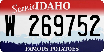 ID license plate W269752