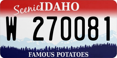 ID license plate W270081