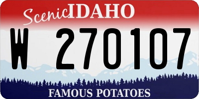 ID license plate W270107