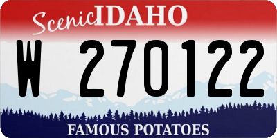 ID license plate W270122