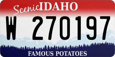 ID license plate W270197