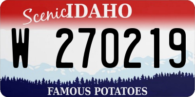 ID license plate W270219