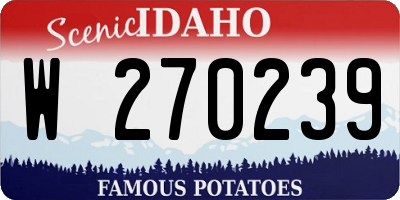 ID license plate W270239