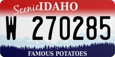ID license plate W270285