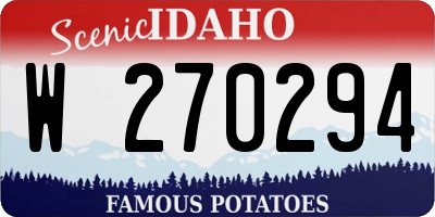 ID license plate W270294