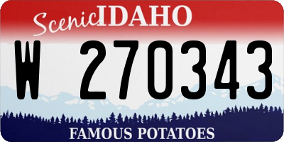 ID license plate W270343