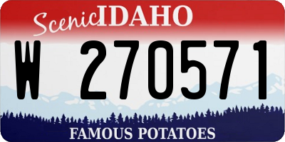 ID license plate W270571